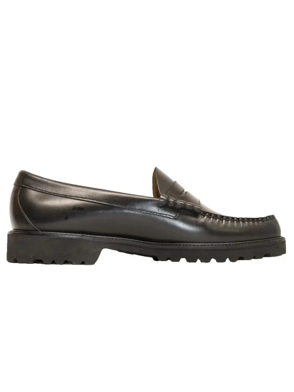 New! GH Bass Mens Larson Lug Weejuns® Penny Loafer Black 12W DD548 45W EU